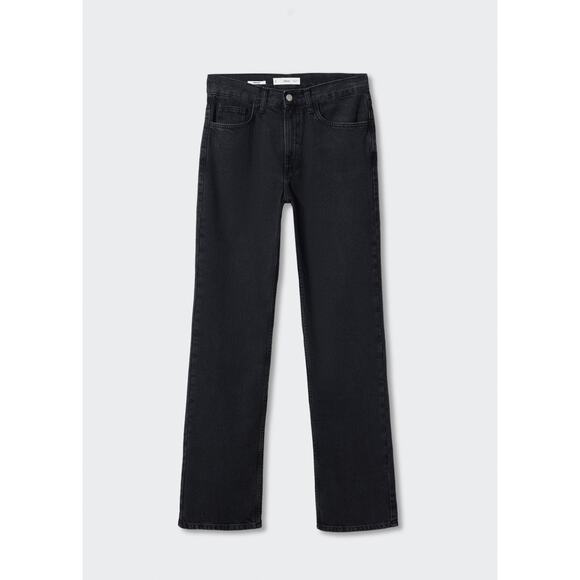 Mango Midrise Straight Jeans - 1/XXS - Black Denim - Picture 1 of 7